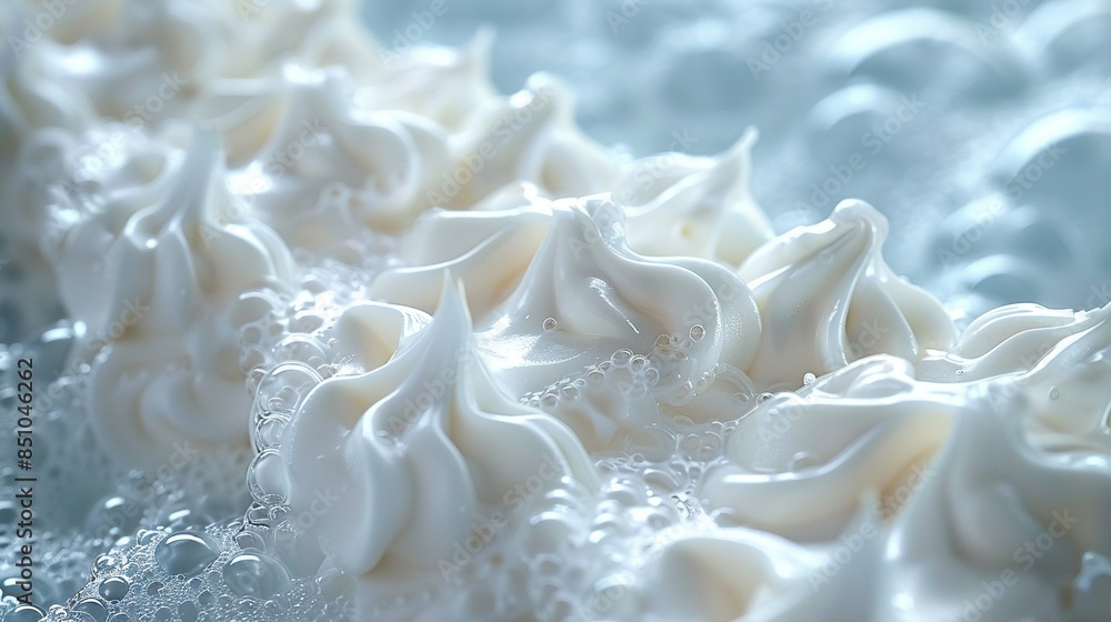 A bowl of white icing close-up A bowl of white icing close-up