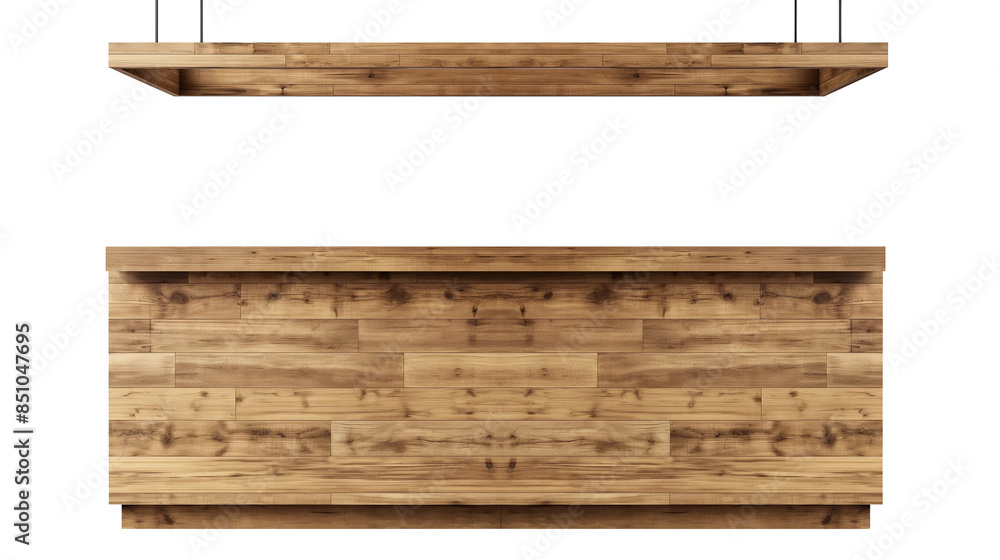Wooden bar, barstool, isolated in the background Wooden bar, barstool, isolated in the background