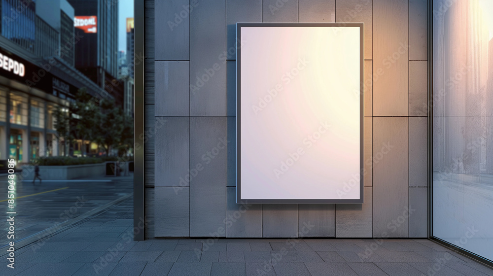 Street advertising, an empty billboard. Street advertising, an empty billboard.