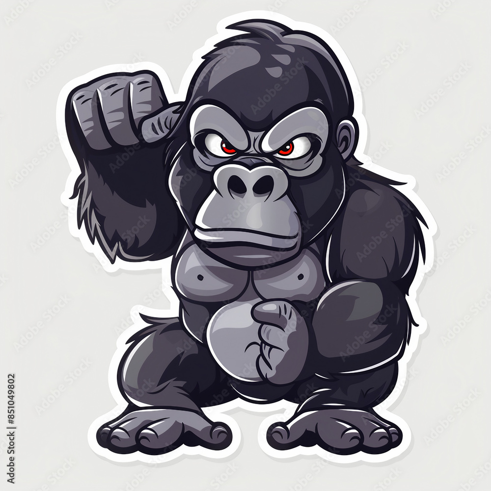 Fototapeta premium cute gorilla sticker