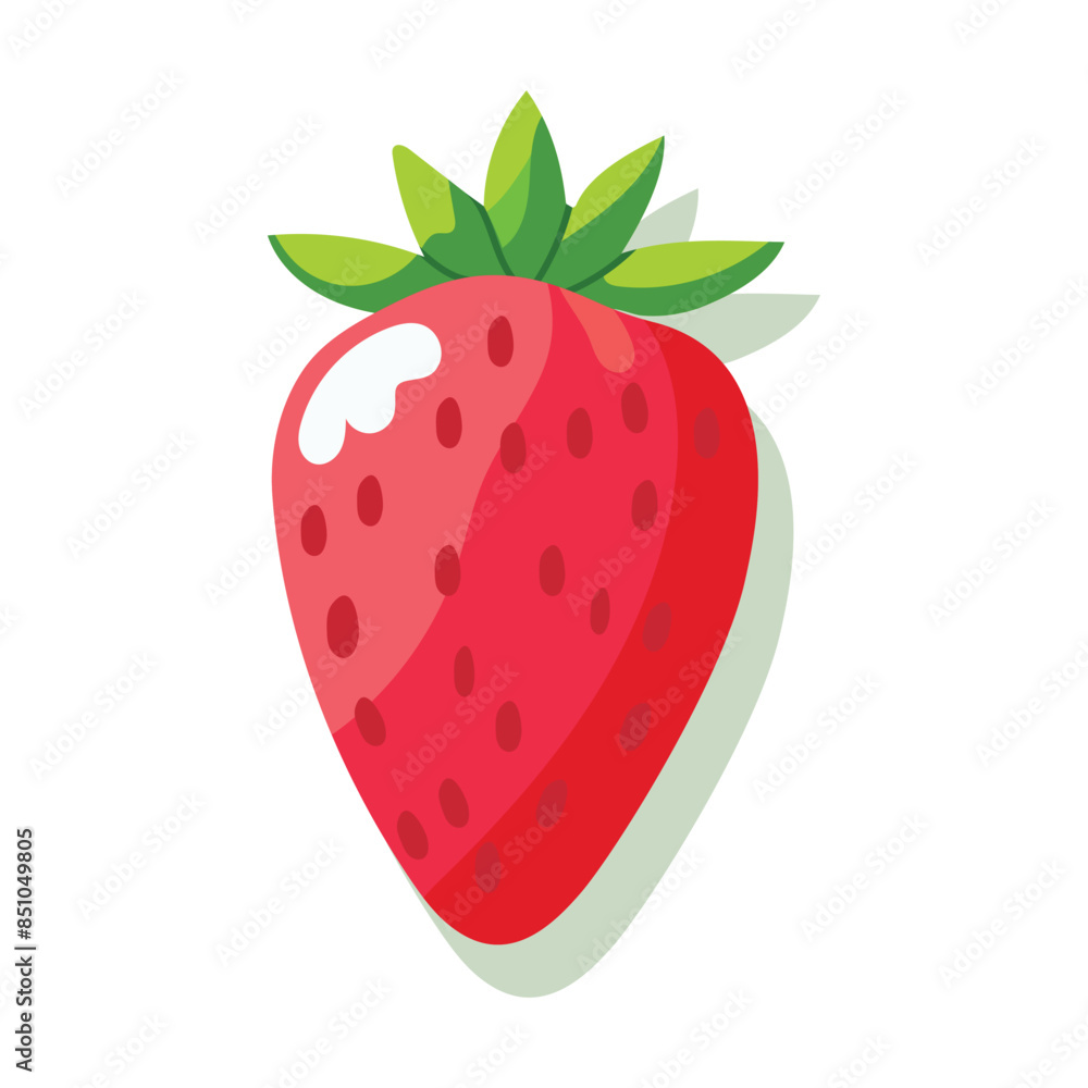Strawberry icon in flat style vector illustration. Fresh berry on white background. Strawberry icon in flat style vector illustration. Fresh berry on white background.