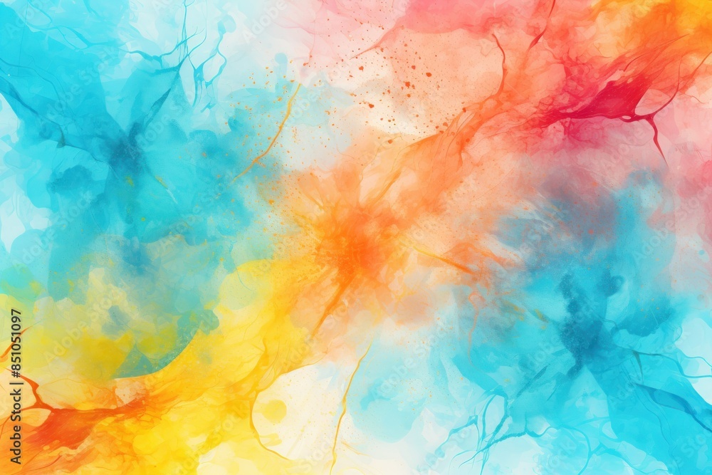 Fototapeta premium Bright colorful texture background in watercolor painting style.
