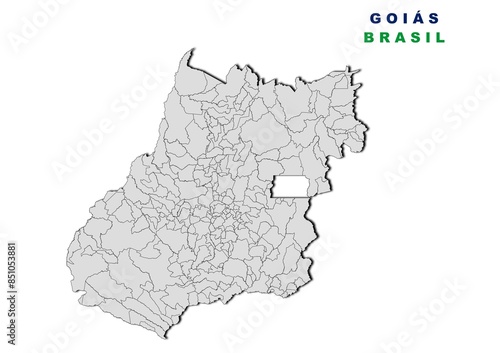 Obraz na płótnie Municipios del estado de Goiás, Brasil w salonie