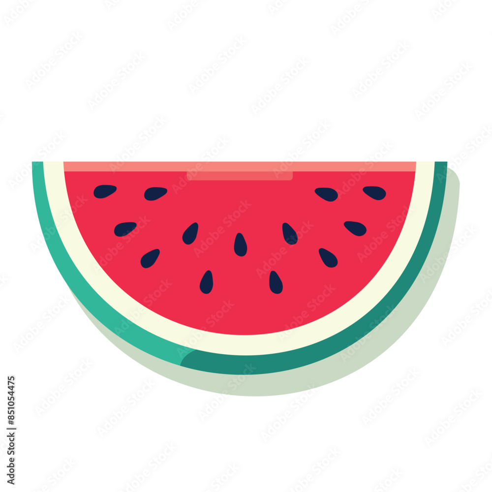 Watermelon Icon in flat style isolated on white background. Summer symbol. Vector illustration Watermelon Icon in flat style isolated on white background. Summer symbol. Vector illustration