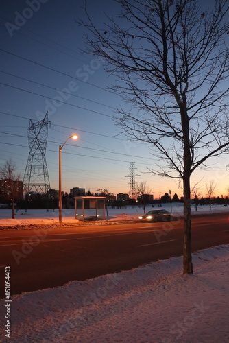 winter evening in the city