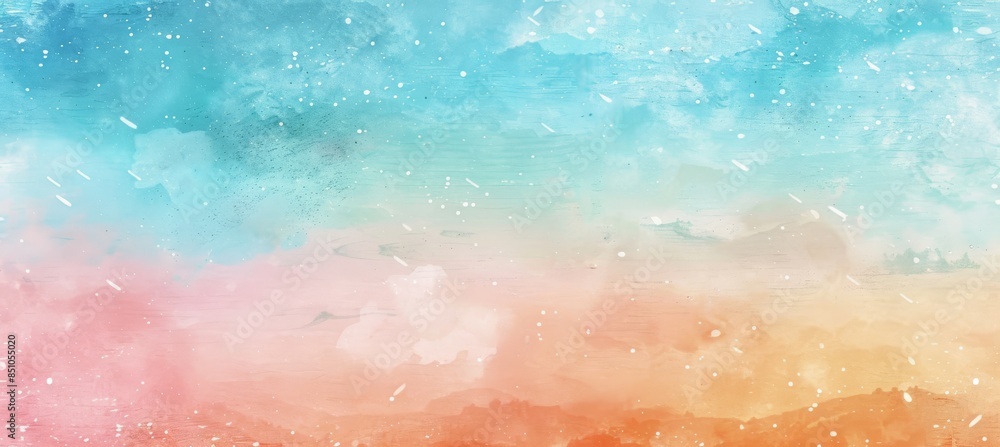 Fototapeta premium Soft Pastel Watercolor Background: Serene Color Palette