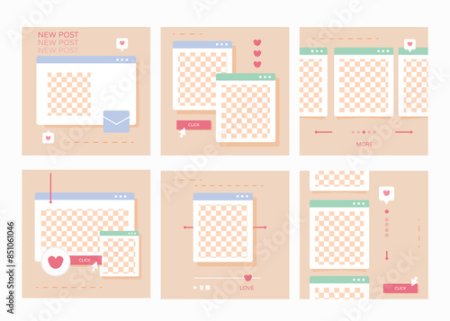 Cute Degital design style Instagram Facebook social media