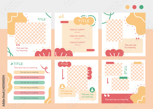 Cute Degital design style Instagram Facebook social media