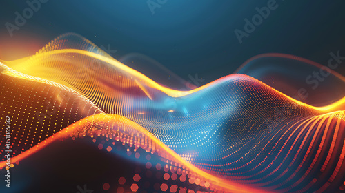 Wallpaper Mural Vibrant Neon Waveform Gradient Background Torontodigital.ca