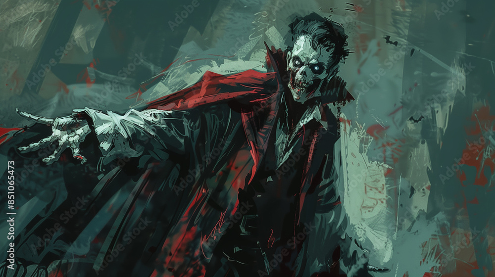 Terrifying undead creature with bloodied claws Terrifying undead creature with bloodied claws