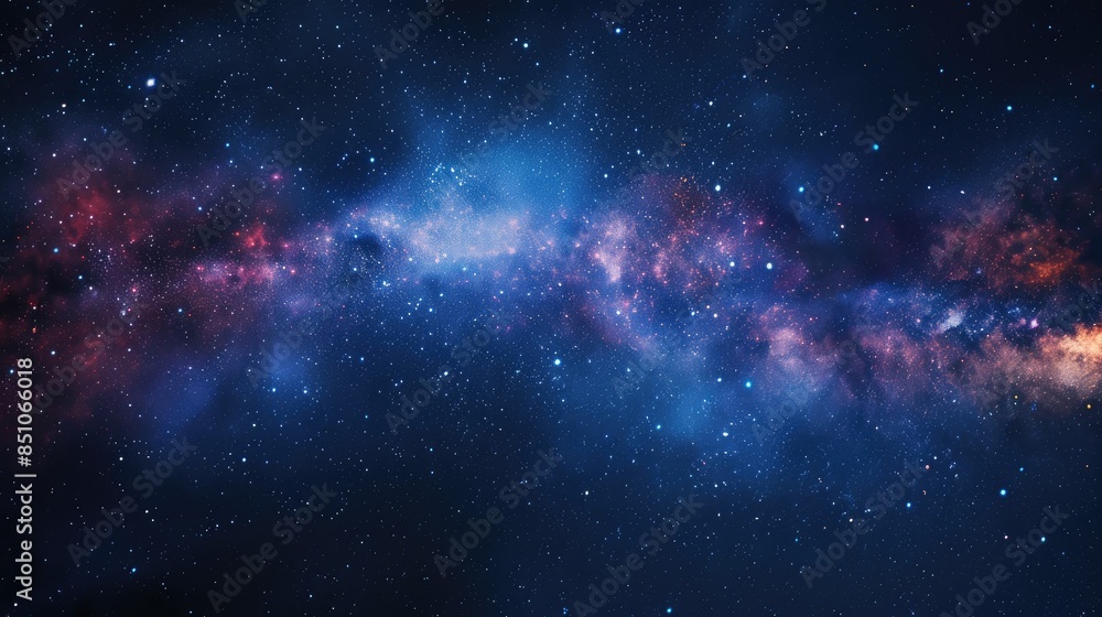 Naklejka premium Background or wallpaper of the Milky Way with ample empty space
