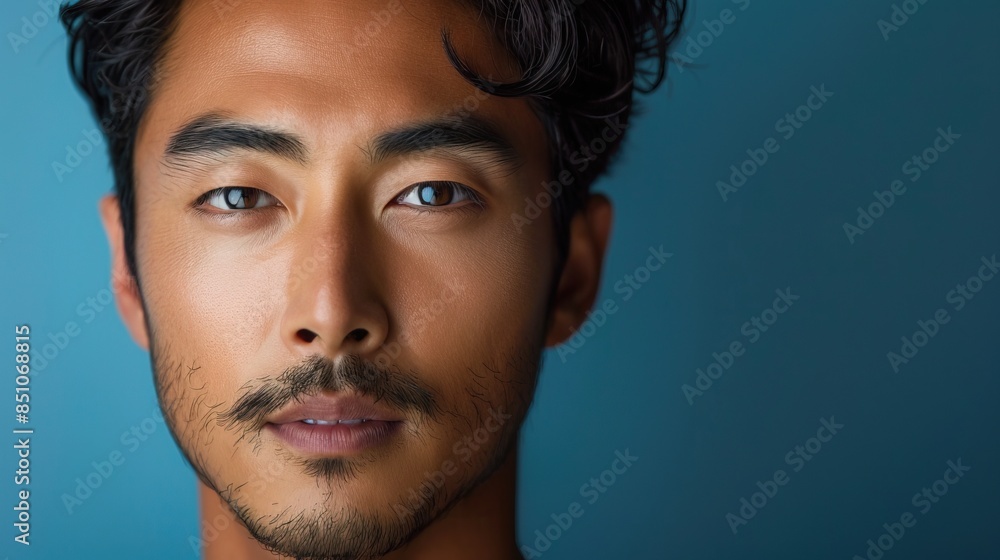 photo of handsome korean man. skincare, spa concept, photo photo of handsome korean man. skincare, spa concept, photo
