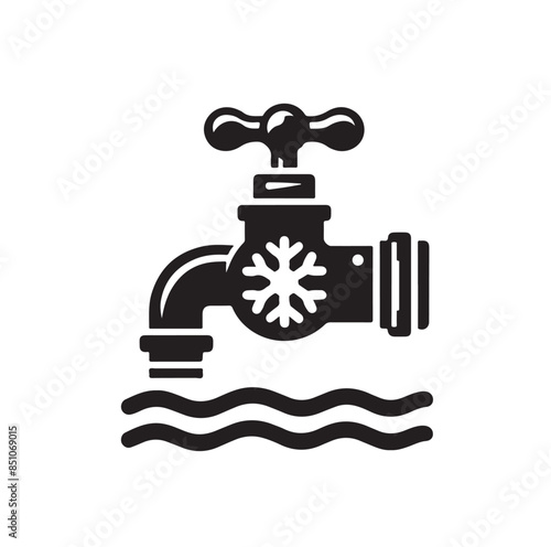 Water tap vector icon