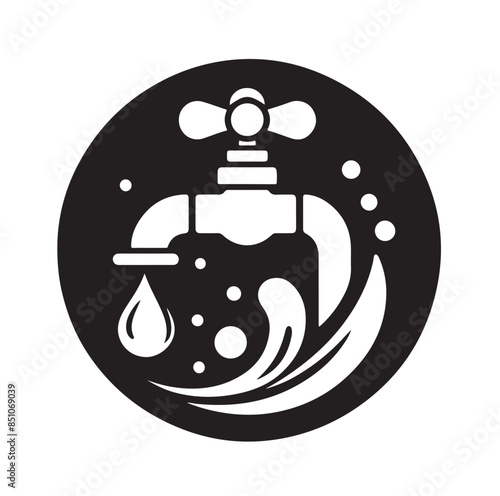 Water tap vector icon