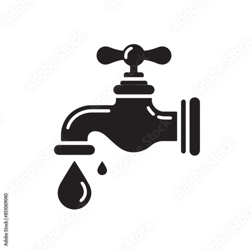 Water tap vector icon