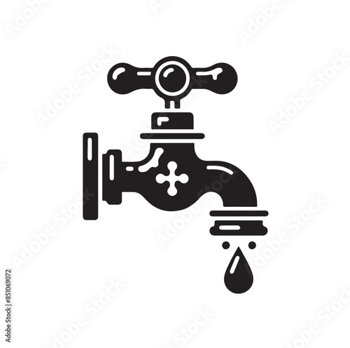 Water tap vector icon