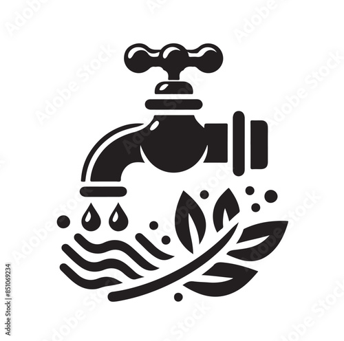 Water tap vector icon