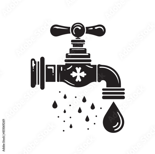 Water tap vector icon