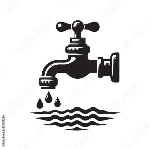 Water tap vector icon