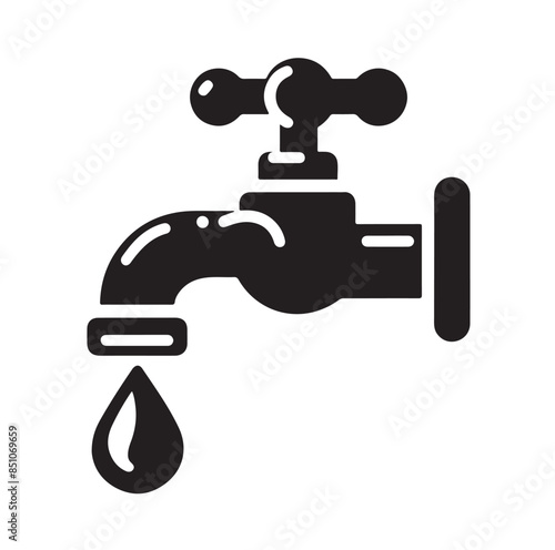 Water tap vector icon