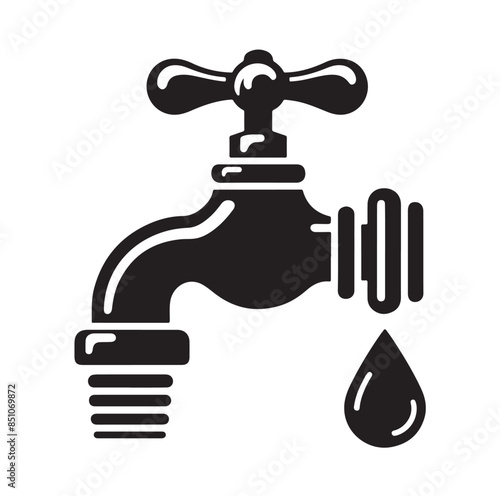Water tap vector icon