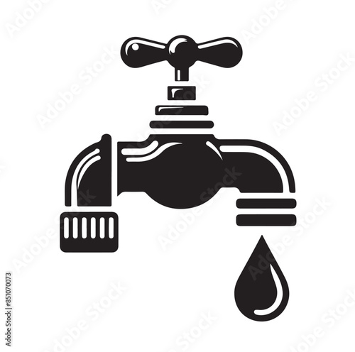 Water tap vector icon