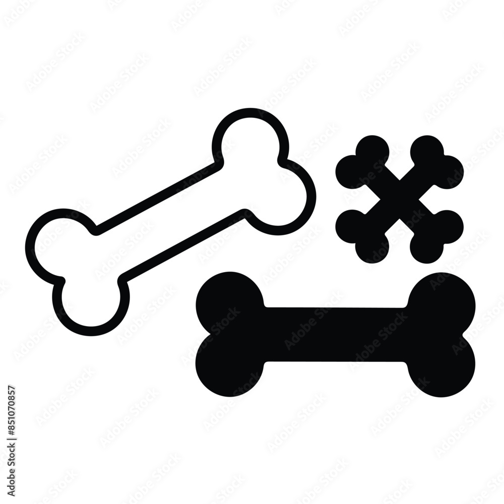 Dog Bone icon collection. Vector Illustration. Dog Bone icon collection. Vector Illustration.