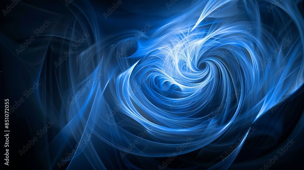 Fototapeta premium Abstract background of blue color with black background. Modern abstract background