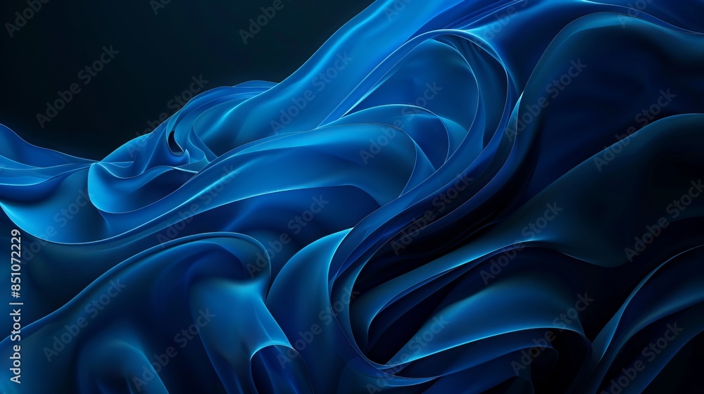 Fototapeta premium Abstract background of blue color with black background. Modern abstract background