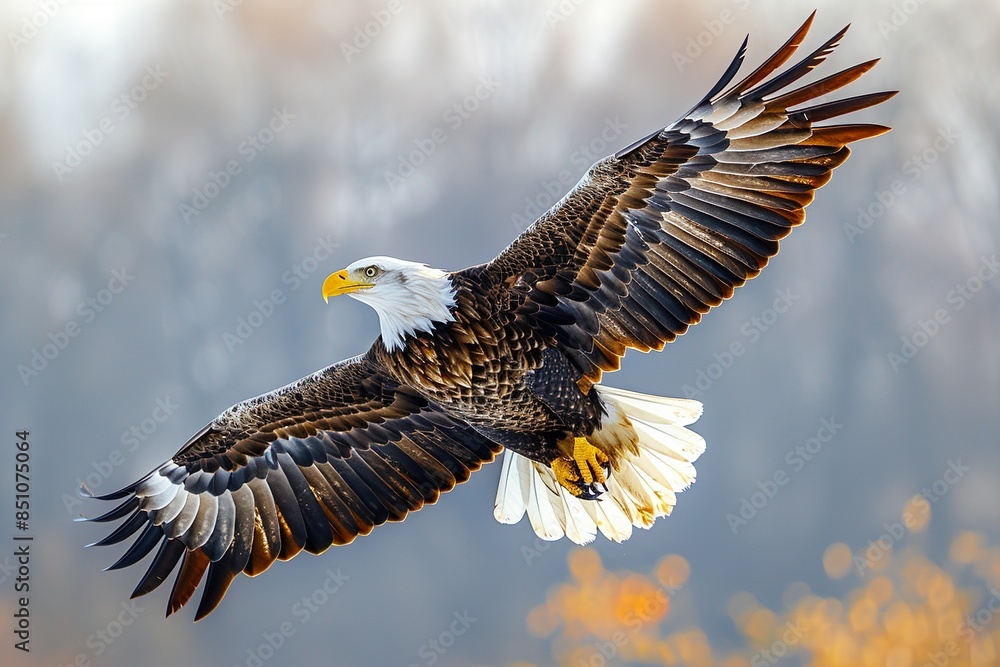 Fototapeta premium american bald eagle in flight