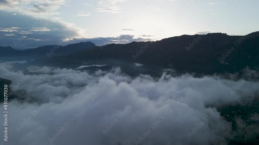 Breathtaking Sunrise View Above the Clouds in the Himalayas Breathtaking Sunrise View Above the Clouds in the Himalayas