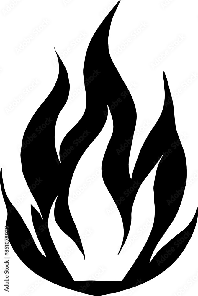 Isolated Fire Vector Silhouette Isolated Fire Vector Silhouette