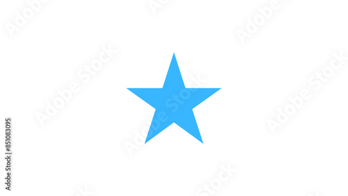 Sky Blue Star or favorite flat icon for apps and websites I Blue Color Star Icon PNG