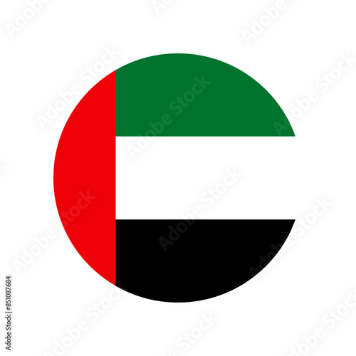 Round United Arab Emirates flag icon