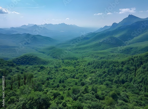 Lush Green Mountain Forest Landscape