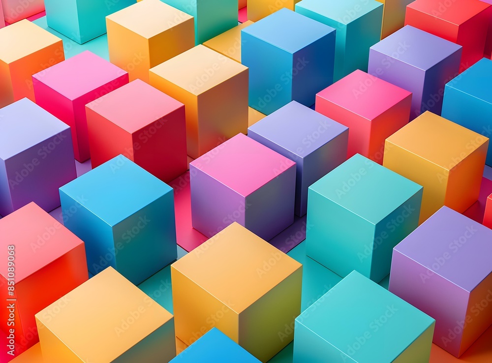 Colorful 3D Cubes Colorful 3D Cubes