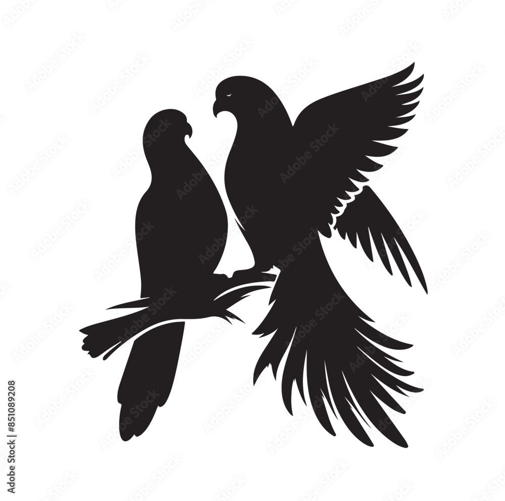 Simple parrot silhouette vector illustration. Simple parrot silhouette vector illustration.