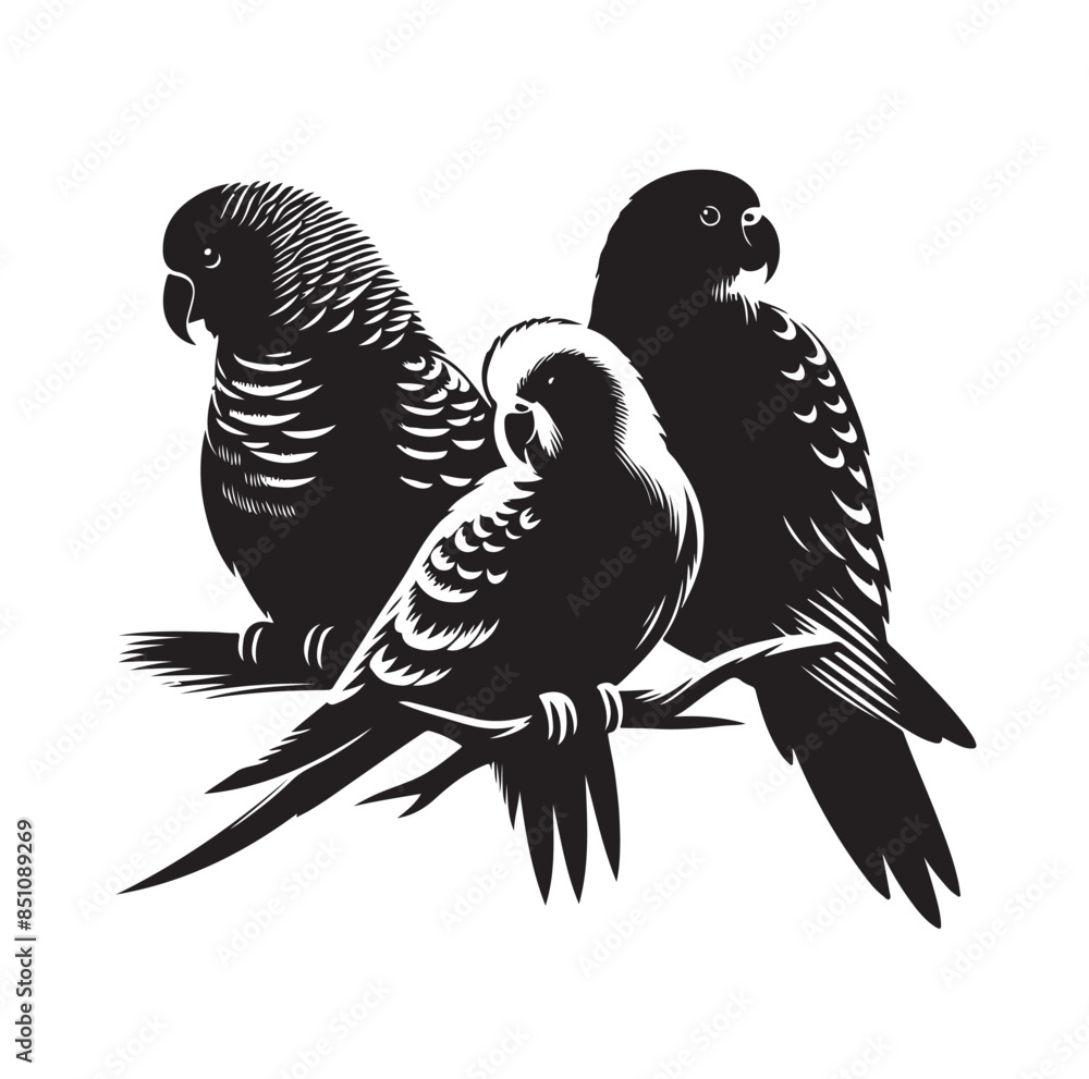Simple parrot silhouette vector illustration. Simple parrot silhouette vector illustration.