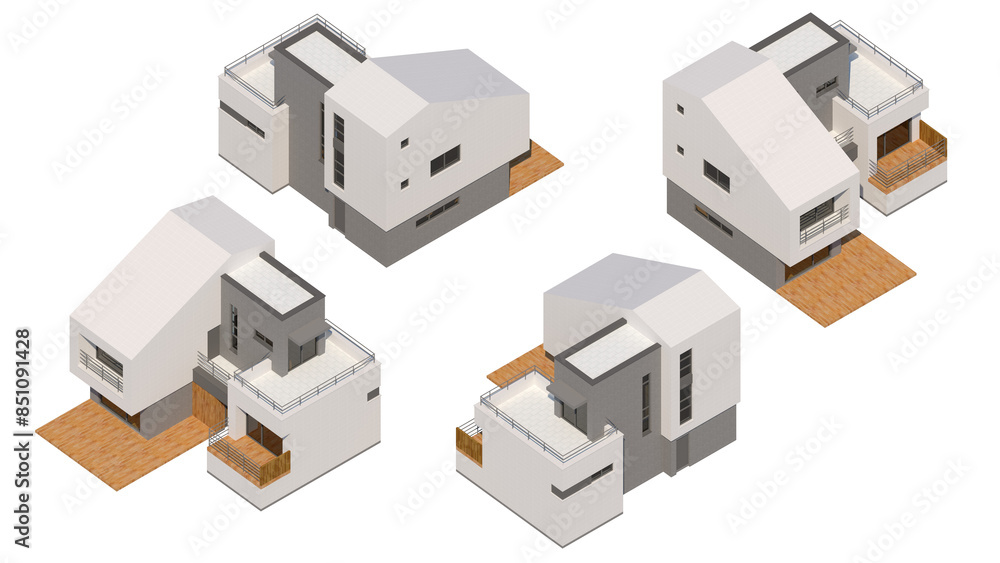 3d render of a house, Isometric modern house with 360 degree rotating view 3d render of a house, Isometric modern house with 360 degree rotating view