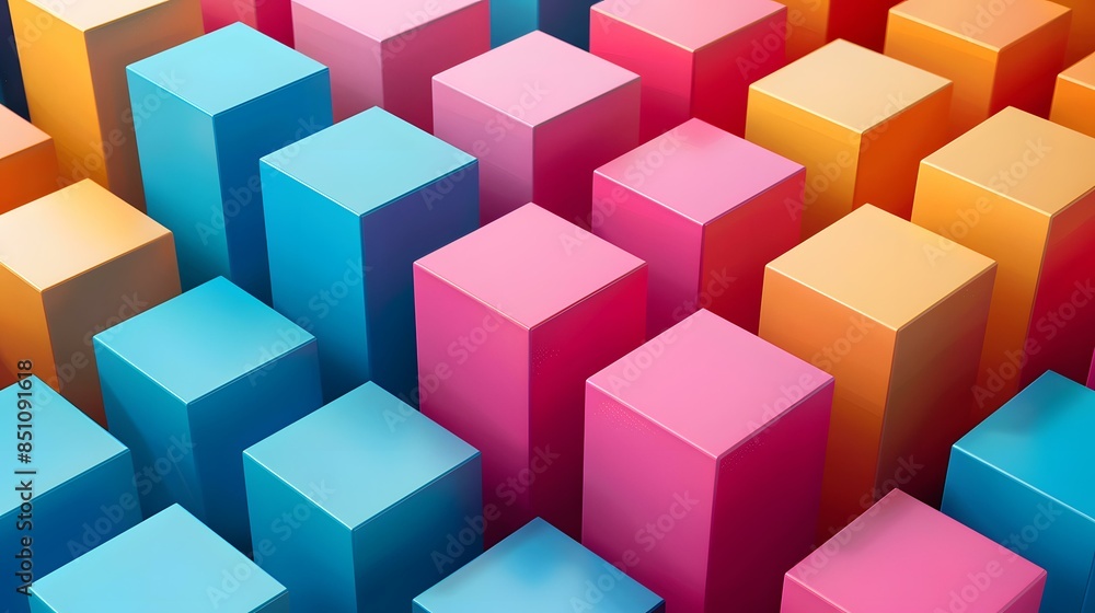 Colorful abstract cubes background Colorful abstract cubes background