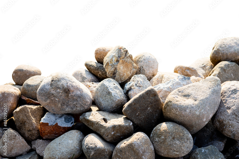 pile of stones isolated on white pile of stones isolated on white