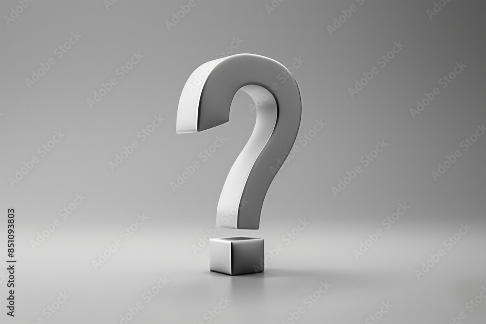 3d question mark against a neutral background, perfect for concepts involving questions, uncertainty, and mystery 3d question mark against a neutral background, perfect for concepts involving questions, uncertainty, and mystery