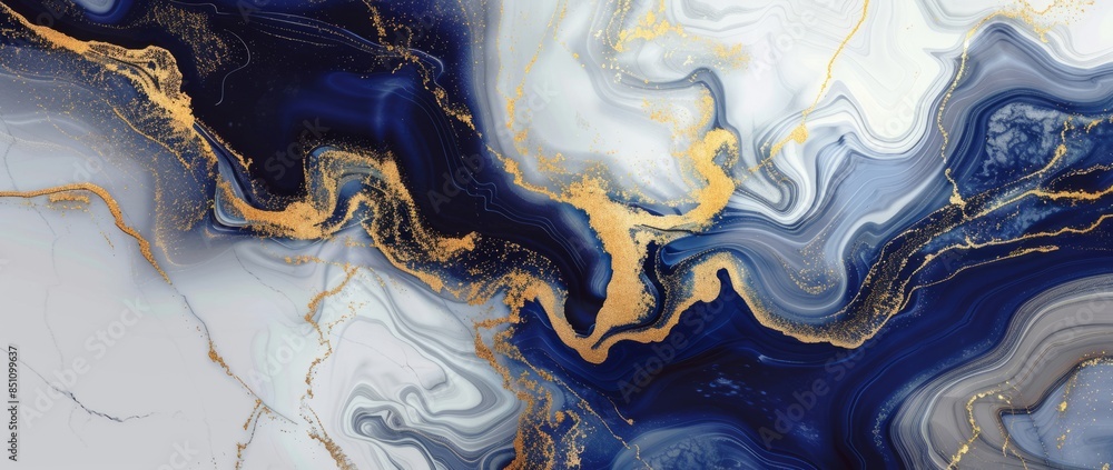 Abstract Blue and Gold Swirls Abstract Blue and Gold Swirls