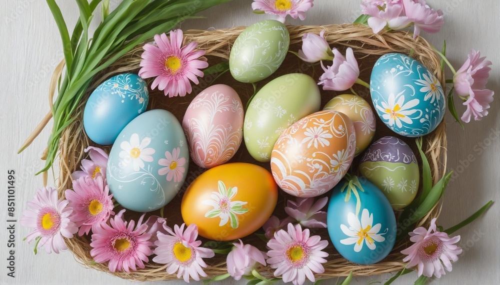 Fototapeta premium Pastel Springtime Decorations