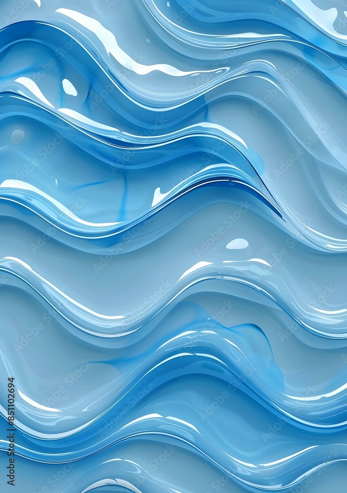Fototapeta premium Abstract Blue Waves Background