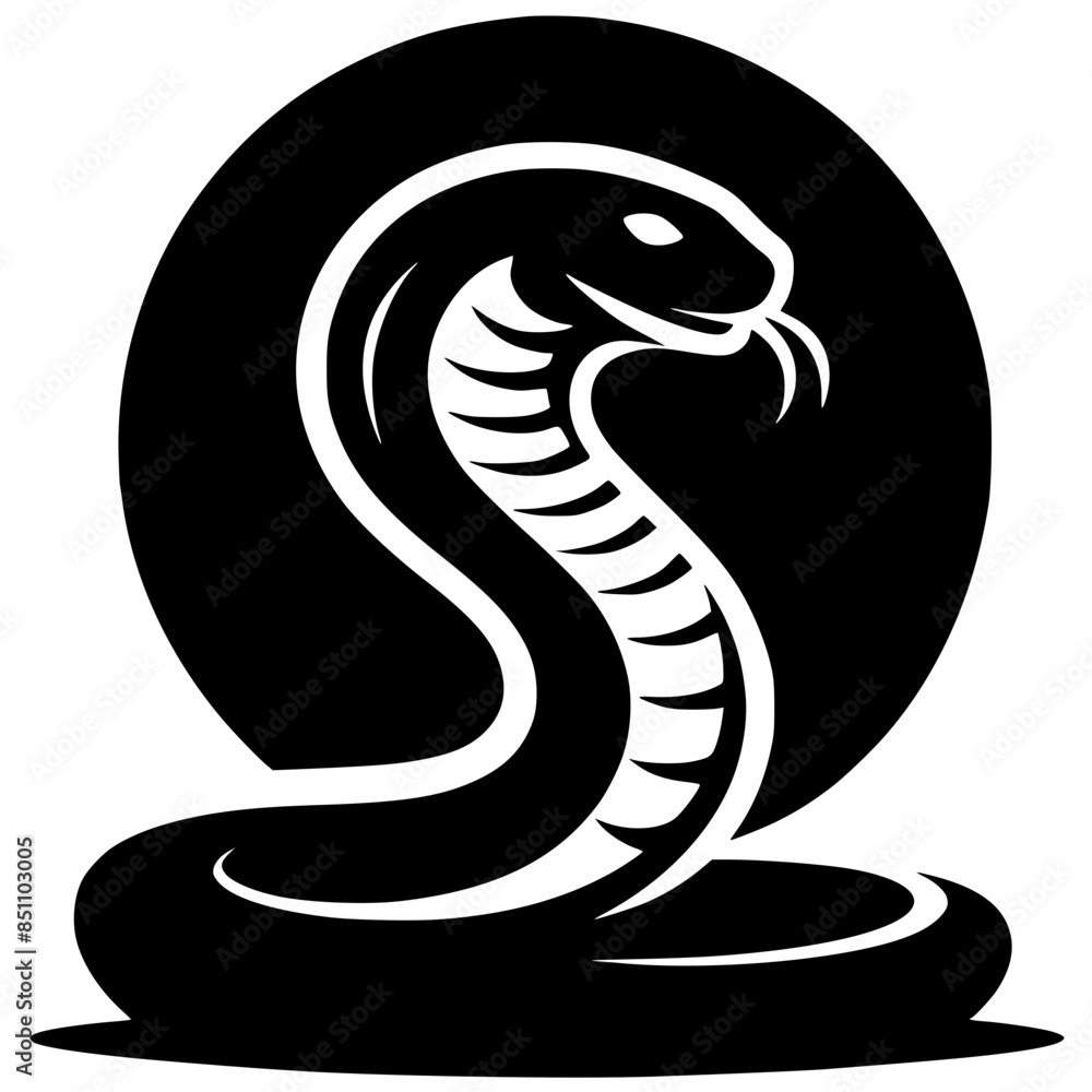 Fototapeta premium Silhouette of a king cobra snake