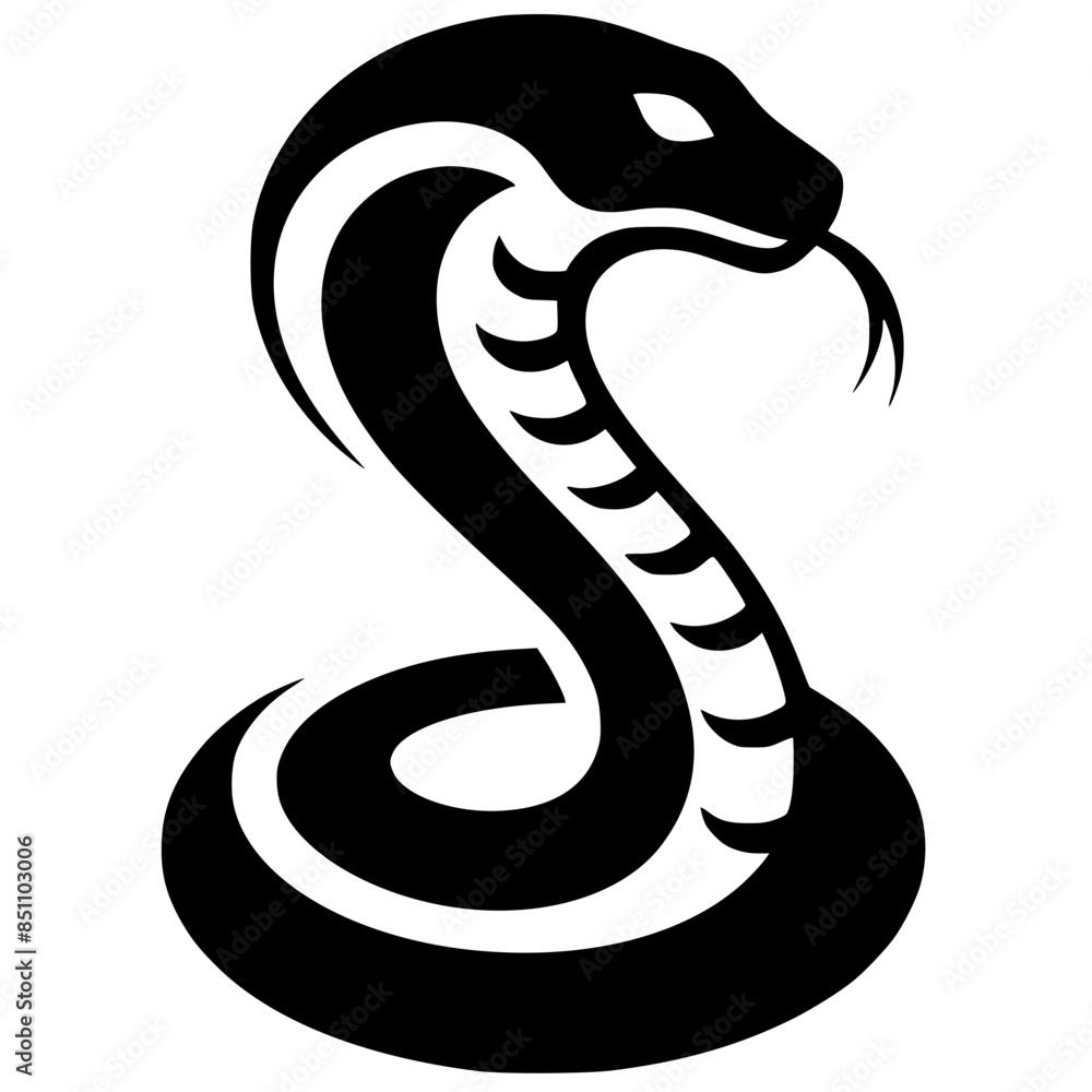 Fototapeta premium Silhouette of a king cobra snake