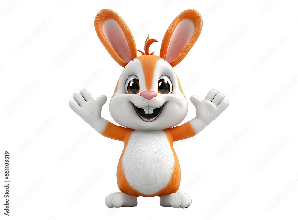 Fototapeta premium [Transparent Background PNG]cute cartoon rabbit