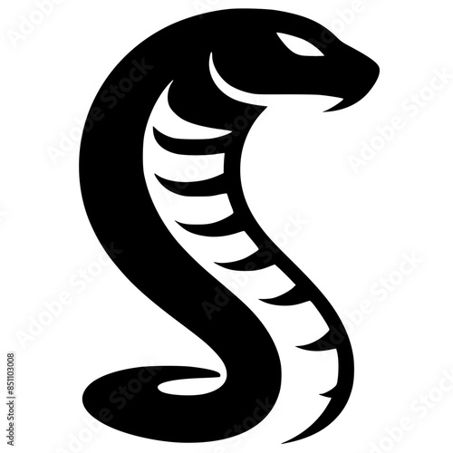 Silhouette of a king cobra snake