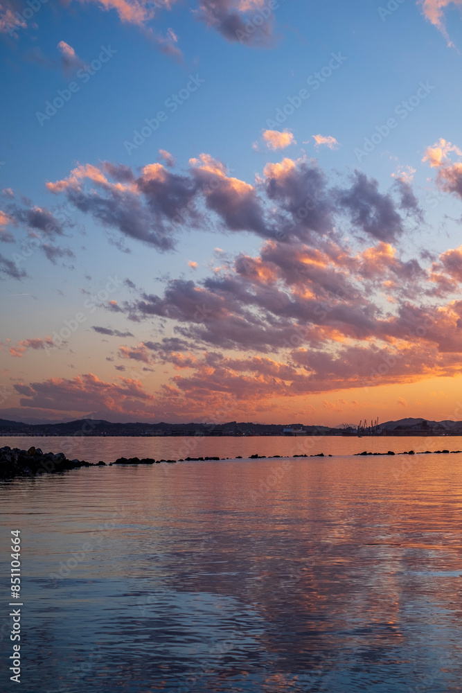 sunset Santader bay sunset Santader bay